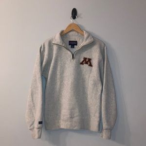 Jansport Gray University of Minnesota Quarter-Zip Size Small